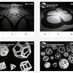 3d printed models of tridimensional geometrical forms and math functions